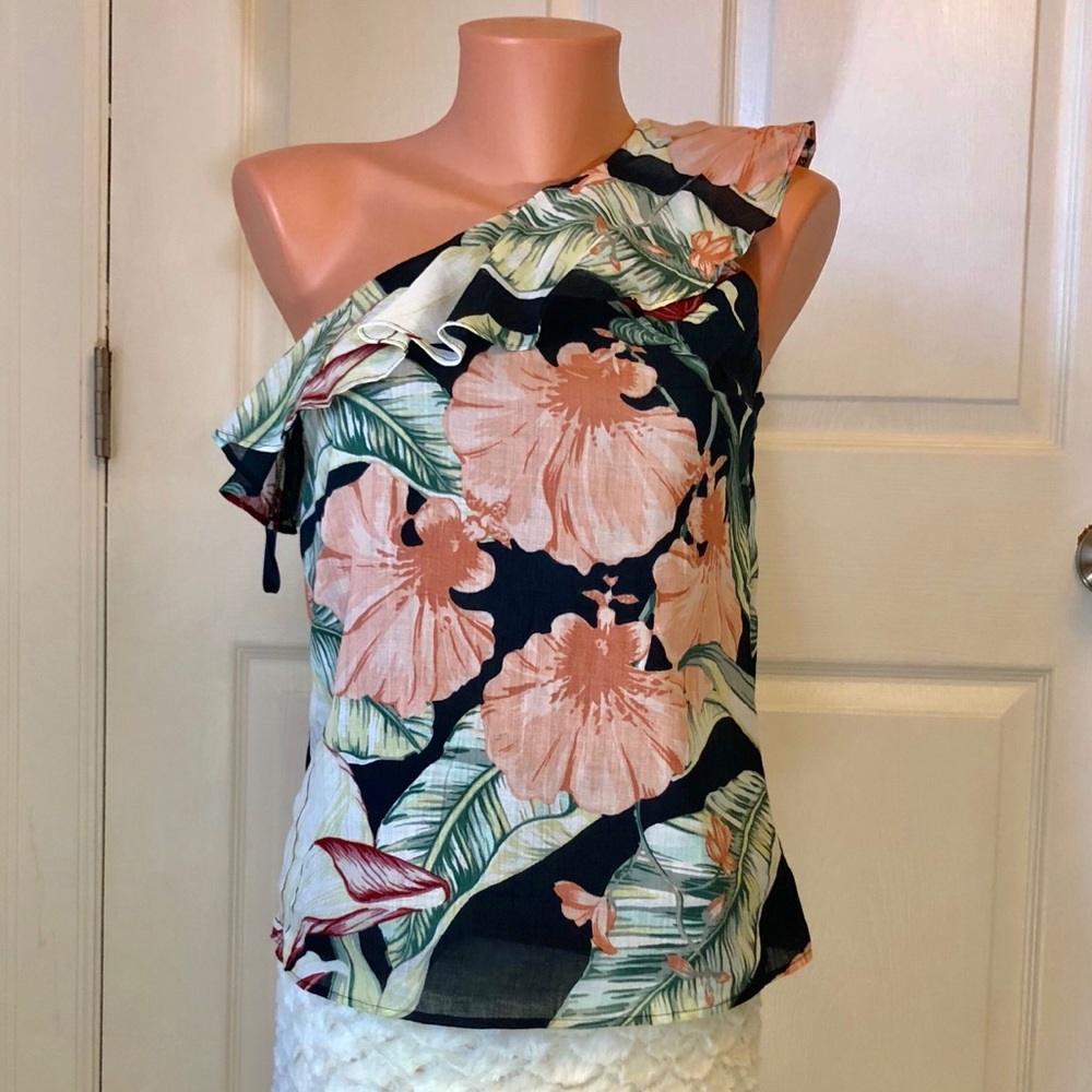 NWT Ann Taylor one shoulder ruffle top xxsp